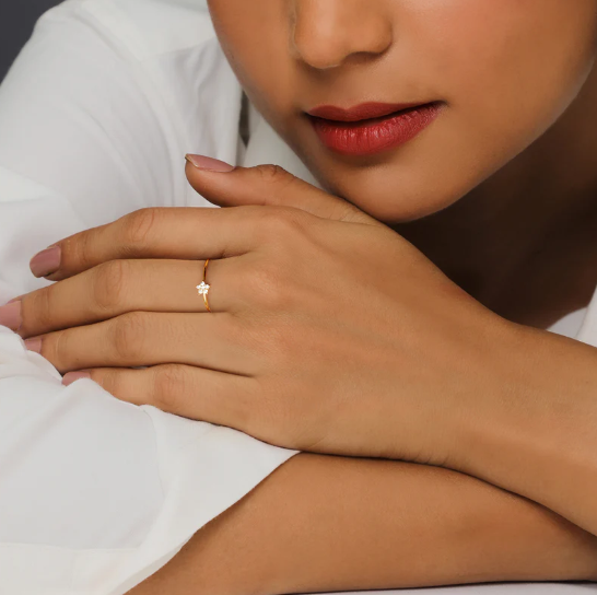 Golden Star Constellation Ring