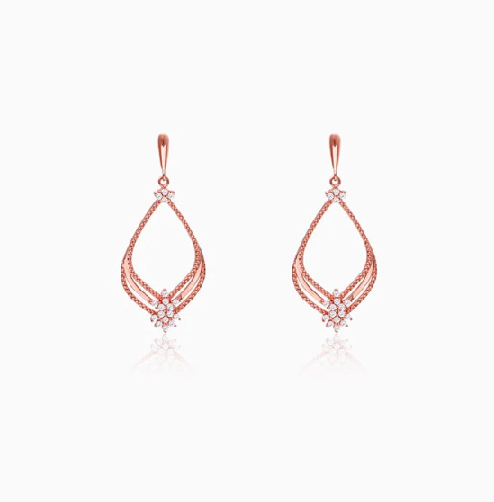 Rose Gold Princess Earrings