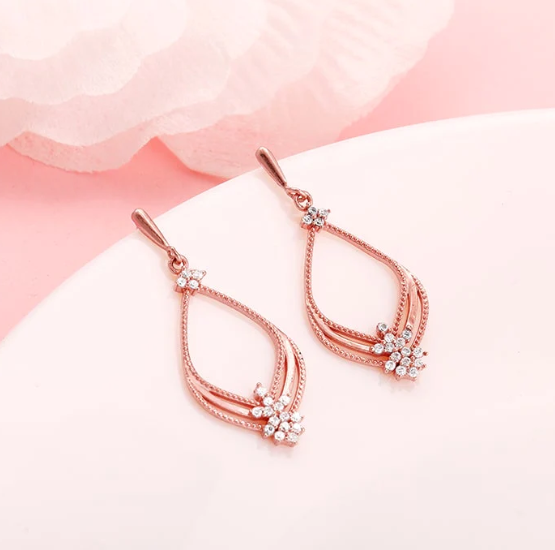 Rose Gold Princess Earrings