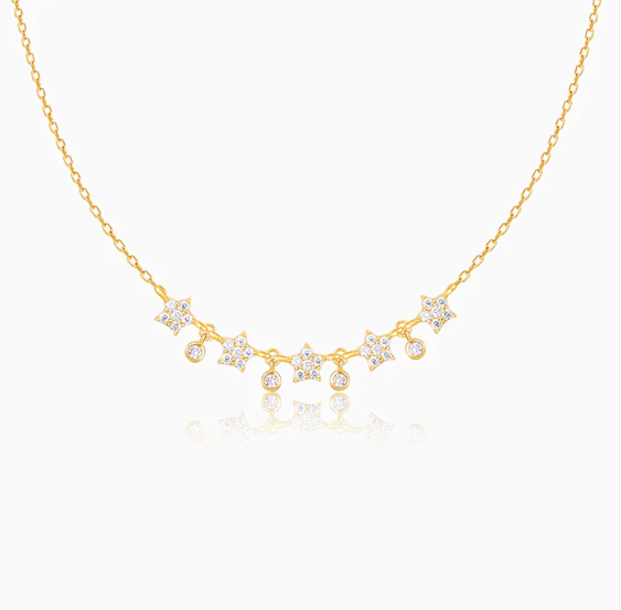 Golden Floral Serenade Necklace