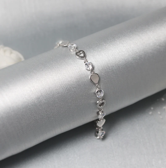 Silver Heartlock Bracelet