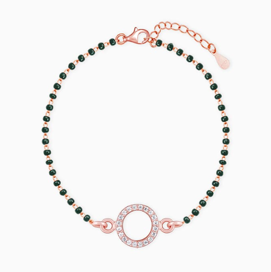 Rose Gold Circle of Life Mangalsutra Bracelet