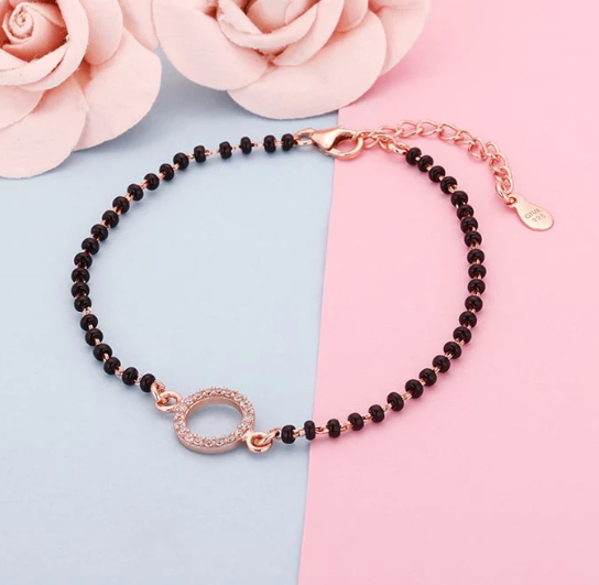 Rose Gold Circle of Life Mangalsutra Bracelet