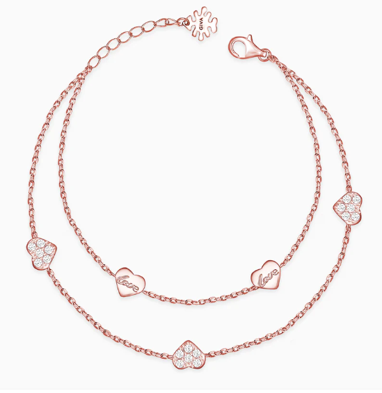 Rose Gold Layered Love Bracelet
