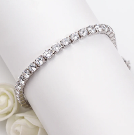 Silver Solitaire Signature Bracelet