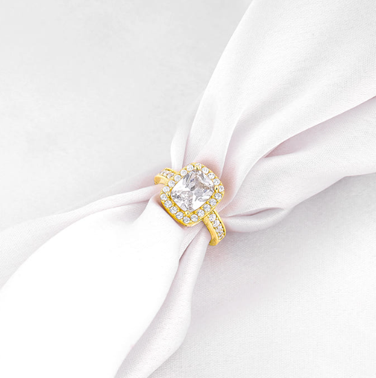 Golden Classic Solitaire Ring – Francesca Gems