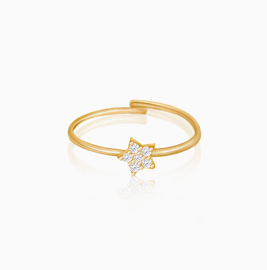 Golden Star Constellation Ring