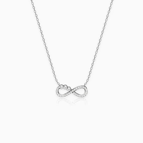 Silver Infinity Heart Necklace