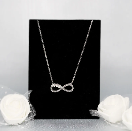 Silver Infinity Heart Necklace